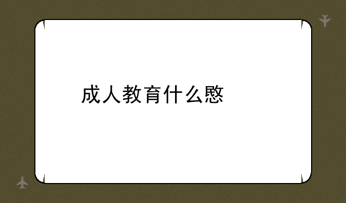 成人教育什么意思