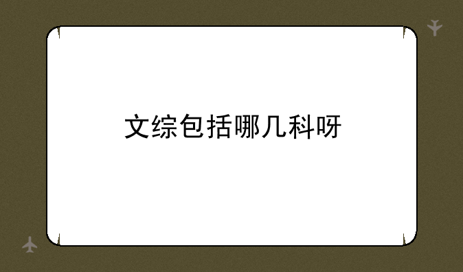 文综包括哪几科呀