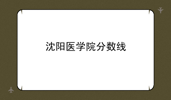 沈阳医学院分数线