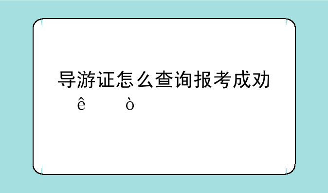 导游证怎么查询报考成功了？