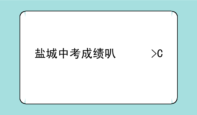 盐城中考成绩可以提前查询吗