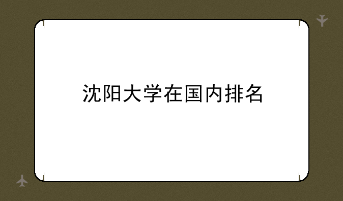 辽宁科技大学和沈阳大学哪个好，沈