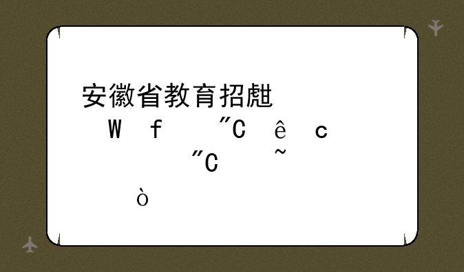 安徽省教育招生考试院成人高考成绩查询？