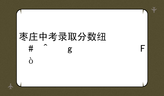 枣庄中考录取分数线什么时候公布呢