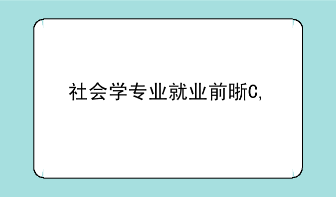 社会学专业就业前景——社会学专业就业前景及方向怎么样